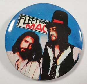 1970's Fleetwood Mac British American Music Rock Band Badge Plastic/Tin 63mm Dia - Picture 1 of 2