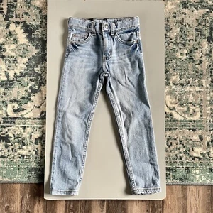 Wrangler Boys Blue Jeans 5 Slim Adjustable Waist Denim Pants Rodeo Farm Western - Picture 1 of 6