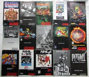 Super Nintendo SPORTS instruction manuals SNES -- you pick -- free shipping!! - Picture 1 of 458