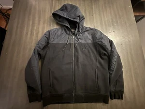 True Religion Jacket Mens XL Black Full Zip Hoodie Sweatshirt Logo Pockets - Picture 1 of 6