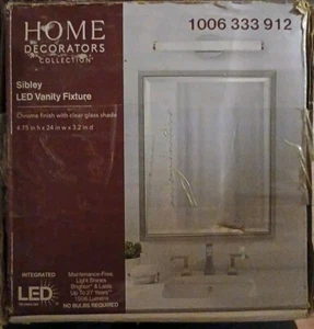 Home Decorators Sibley 24 Zoll 1-Licht Chrom LED Badezimmer Waschtisch Lichtleiste - Bild 1 von 2