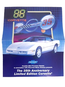 1988 Chevrolet Corvette Franklin Mint Collectible Diecast Car Brochure - Picture 1 of 4