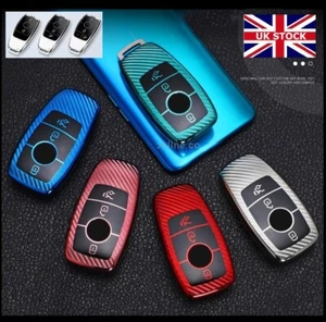 Carbon Fiber Key Cover for Mercedes Smart key Fob 3 4 Button Remote Case t71cf - Bild 1 von 12