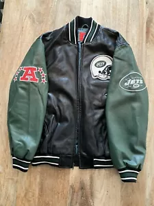 Vintage New York Jets Bomber Style Jacket Mens Large - Picture 1 of 8