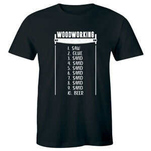 Woodworking Men's T-Shirt Saw Glue Sand and Beer Funny Working Men's T-Shirt