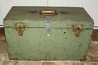 Fabulous Antique/Vintage Distressed Primitive Green Wood Tool Box!!