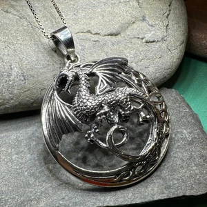 Electra Dragon Moon Necklace - Picture 1 of 7