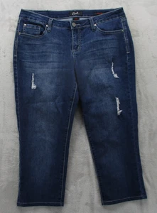 Earl Jean Jeans Damen 12P Blau Skinny Distressed Mid Rise Stretch Denim Hose - Bild 1 von 19