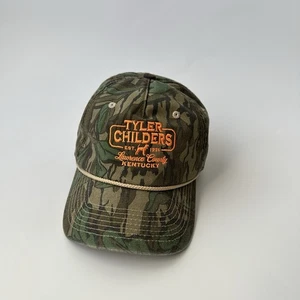 RARE 2023 Tyler Childers Mossy Oak Orange & Camo Rope Front Hat Lawrence KY - Picture 1 of 7
