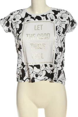 DISNEY T-shirt Dames Haut T EU 36 noir-blanc-argenté style décontracté - Photo 1/4