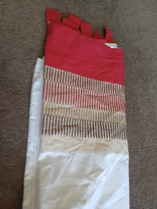 Einzeln Neu ohne Etikett NEXT SCHALENVORHANG 53" x 54" rot/beige/weiß Stoffbahn - Bild 1 von 6