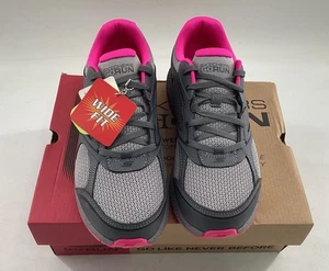 Skechers donna Go Run grigio/rosa taglia 8,5 Z2C-c - Foto 1 di 8