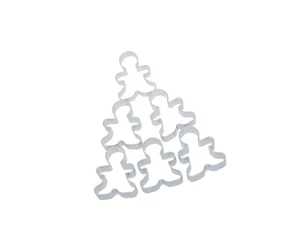 6 Stück Metall Lebkuchenmann Ausstecher Weihnachten Lebkuchen Plätzchenformen - Bild 1 von 7