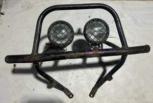 98-02 SUZUKI QUADRUNNER 500 4X4 FRONT BUMPER W/ HEADLIGHTS LIGHTS LT-500F - Picture 1 of 11