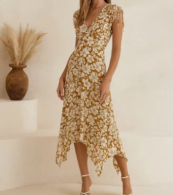 Vestido Midi Tularosa Mills en Caléndula Floral Talla M Foto 1 de 4