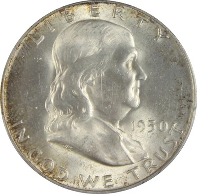 1950-D MS64FBL Franklin Half PCGS 33292316 - Image 1 of 4