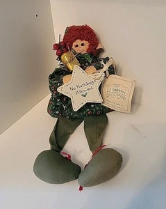 Vtg Enesco Lil Gabbers No Humbugs Allowed Shelf Sitter Doll Christmas Holiday - Picture 1 of 20