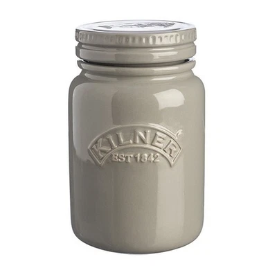 Kilner 0.6 Litre Ceramic Push Top Morning Mist Kitchen Storage Container Pot Jar - Image 1 of 4