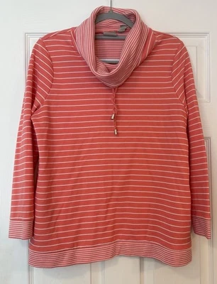 Chicos Talla 2 (Talla 12) Rayas Capucha Cuello Sudadera Coral Informal Exterior Comodidad Foto 1 de 4