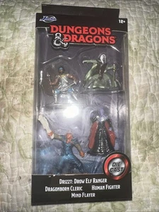 JADA DUNGEONS & DRAGONS DIE CAST FIGURES Drow Elf Cleric Fighter Mind Flayer D&D - Picture 1 of 3