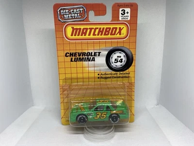 MATCHBOX-MB#54-CHEVROLET-LUMINA-(VERDE #35)-MATCHBOX MOTORSPORTS-EN TARJETA Foto 1 de 4