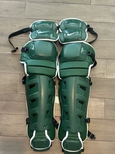 Nike Vapor Pro Catchers Leg Guards Baseball Green Black Adult 19” PBP512-336 - Picture 1 of 5