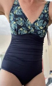 Traje de baño de una pieza con control de barriga para mujer talla 6 PERONA NUEVO CON ETIQUETAS - Imagen 1 de 9