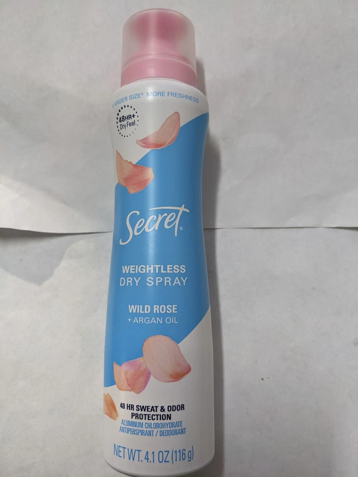Secret Dry Spray Female Antiperspirant Deodorant, Wild Rose and Argan Oil, 4.1oz - Image 1 of 1