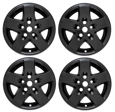 Cubiertas de tapacubos cubiertas de rueda negras brillantes para Jeep WRANGLER 2007-2018 ruedas de 17" Foto 1 de 2