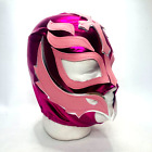 Mysterio Handmade Kids Wrestling Lucha Mask Pullover Fit Pink Silver Colors