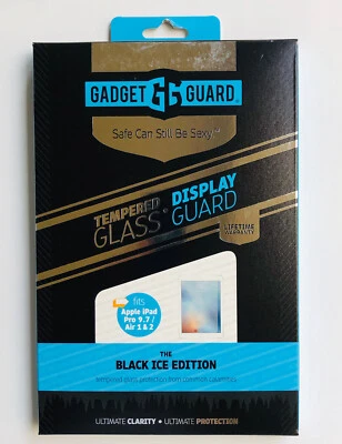 Gadget Guard Screen Protector Tempered Glass Blk Ice Apple iPad Air1 & 2/Pro 9.7 - Image 1 of 4