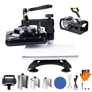 8-in-1 Multifunktionale Transferpresse 29x38cm,Sublimation,EU,Schwarz - Bild 1 von 20