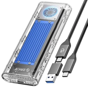 40Gbps M.2 NVMe SSD Gehäuse mit integriertem Lüfter, werkzeuglose externe H... - Bild 1 von 8