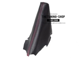 Handbrake Boot For Nissan Pathfinder 2005-2012 Plastic Frame Red Stitching - Picture 1 of 9