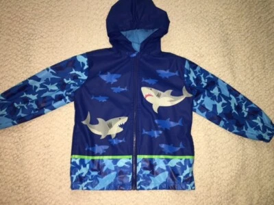 Abrigo de lluvia juvenil Stephen Joseph * Talla 5/6 * TIBURÓN Foto 1 de 4
