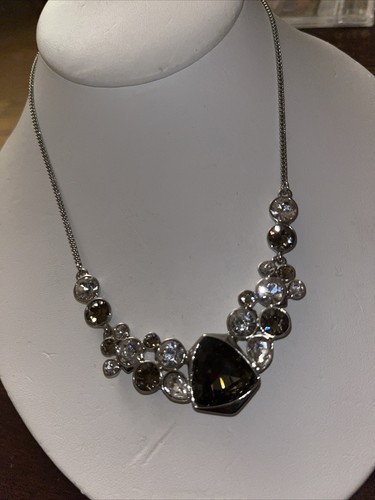 GIVENCHY Collana Collare Multicristallo Triangolo Fumo Rotondo Bianco Multicristallo Ecc. Cond. B