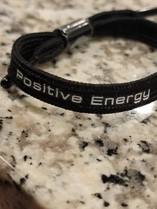 Knot Bracelet "Positive Energy" White/Black Friendship Shoelace String - Picture 1 of 3