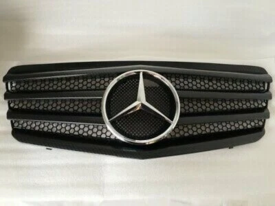 Carbon Fiber Print Grille Mercedes E63AMG E550 E500 E350 W211 Facelift 2007-2009 - Image 1 of 4
