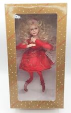 Collectible Dillard's Trimmings Blonde Fairy Doll Red Dress Box with tag U247/B