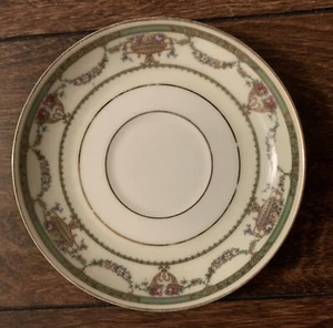 The Newton 4391 Saucer Tirschenreuth 5 1/2” Bavaria Floral Urns/Swags On Cream - Picture 1 of 2