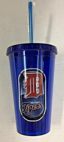 Detroit Tigers MLB Sip n Go Tumbler 16-Ounce Blue Cover