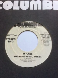 George Michael & Wham! 7” PROMO Vinyl 45 Young Guns 1982 CBS LP White Label Demo - Picture 1 of 2
