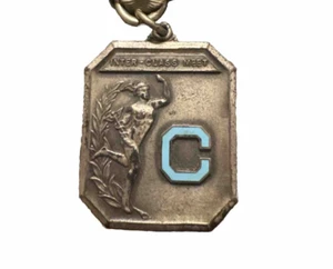 Antigua medalla de plata esterlina esmalte azul Universidad de Columbia 1923 - Imagen 1 de 8
