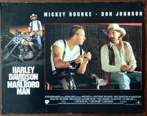 Don Johnson Mickey Rourke Harley Davidson & the Marlboro Man org Lobby Card 5565