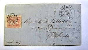 Antigua cubierta de la Guerra Civil Cap. W.A.J. Cancelar sello postal de Maddox Phoenixville PA - Imagen 1 de 3