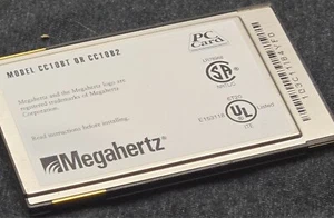 VINTAGE TESTED MEGAHERTZ CC10BT, CC10B2 LAN ADAPTER PCMCIA CARD - Afbeelding 1 van 2