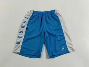 Air Jordan Athletic Short Boys L Blue Jumpman Embroidered Spell Out Logo Graphic - Picture 1 of 9