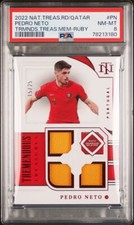 2022 Panini National Treasures Tremendous Road Qatar Pedro Neto /25 PSA 8