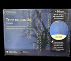 Câble noir Twinkle Tree Cascade lumières intérieur extérieur 480 lumières 8 fonctions