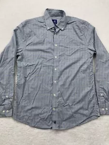 Johnnie Prep-Formance Men's Plaid Button Down Shirt Casual Blue Green Check Med - Picture 1 of 12